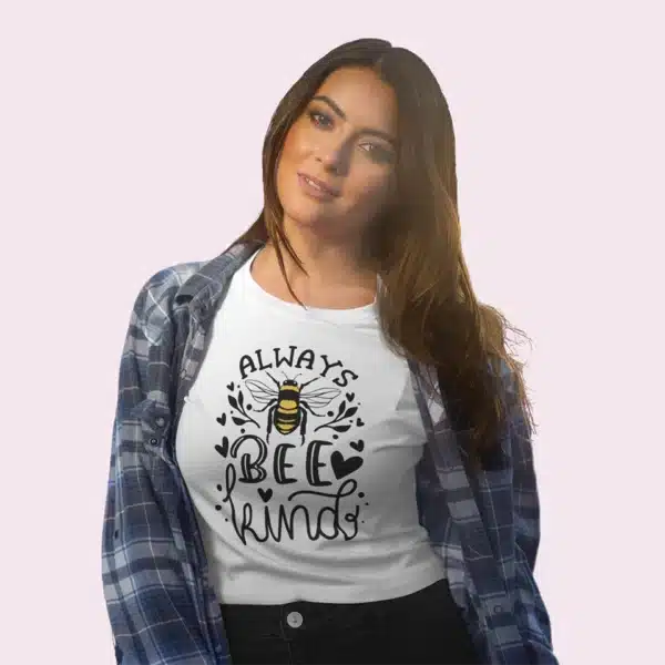 Camiseta de abeja con frase always bee kind