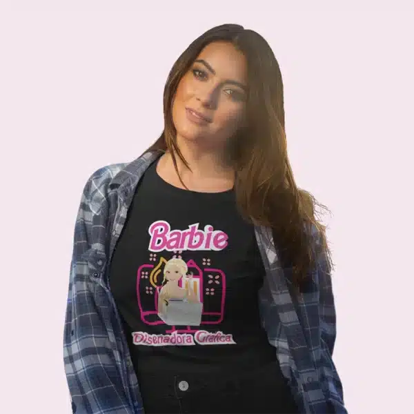 camiseta de barbie diseñadora gráfica