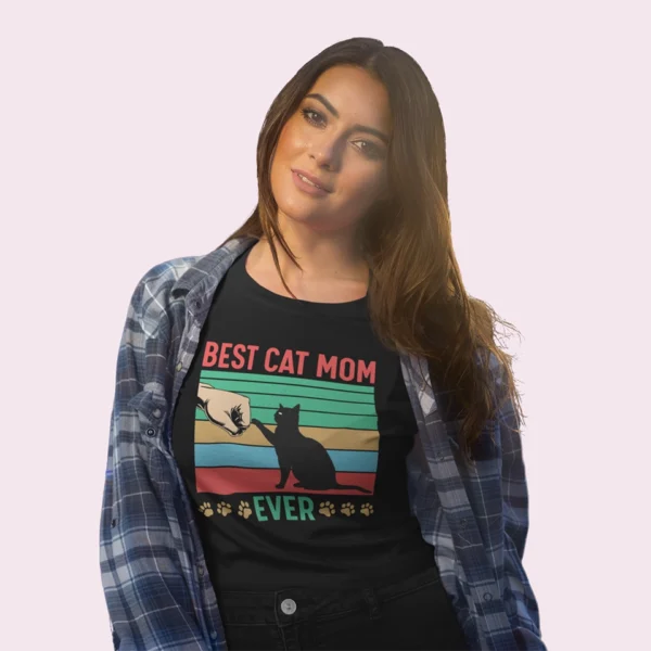 Camiseta de gato best cat mom ever