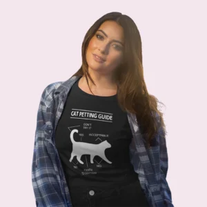 Camiseta de gato cat petting guide