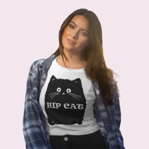 Camiseta de gato hip cat