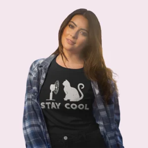 Camiseta de gato stay cool