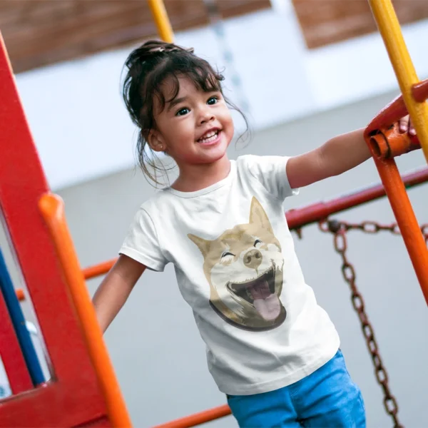 camiseta de perro sonriente